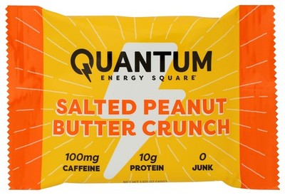 Quantum Energy Square Salted Peanut Butter Crunch Bar 1.69 Oz Coffee