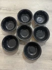 Retired Charcoal Fiesta Ware Salsa / Small Bowls Lot Of 7