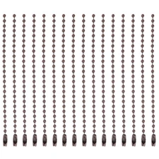 20Pcs Ball Bead Chain, Metal Ball Chain with Connectors,Coffee