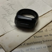 Rare Civil War Confederate Carved POW Ring Authentic Provenance Virginia Vet