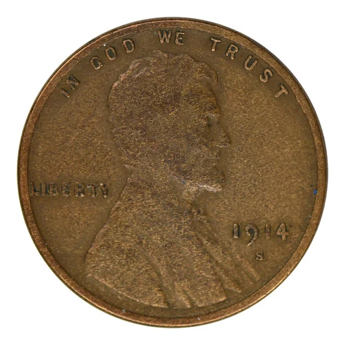1914-S Lincoln Wheat Cent Fine Condition