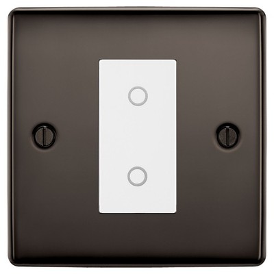 BG Nexus Black Nickel Single Sekundär Touch Dimmschalter weißer Einsatz