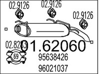 Endschalldämpfer 01.62060 MTS für CITROËN AX
