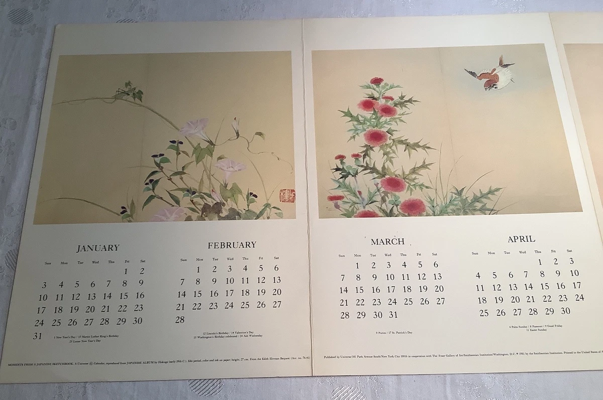 Japanese Calendar In Antique Japanese Prints for sale | eBay