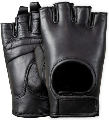 Fingerlose Lederhandschuhe für Biker, Sommer Motorrad Handschuhe, Rindsleder