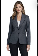 Lafayette 148 NY Women’s Career Blazer Dk Gray 97% Wool Sz 6 USA MADE