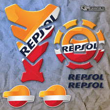 kit adesivi Moto GP sponsor Repsol paraserbatoio, copritappo e adesivi honda