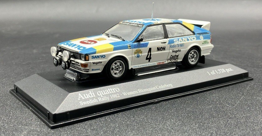 Minichamps 1/43 Audi Quattro Swedish Rally Winners 1982 Blomquist  