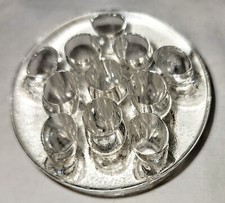 Vintage Domed Glass 10 Hole Flower Frog