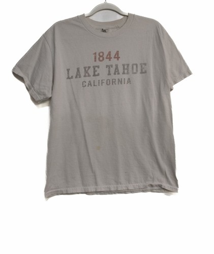 Camiseta gris Alstyle Apparel & Activewear 1844 Lake Tahoe California para hombre L - Imagen 2 de 8