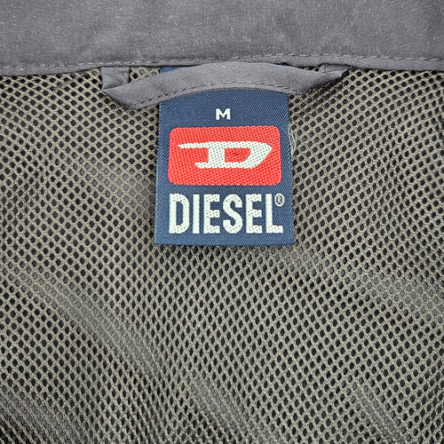 Vintage Diesel Full Zip Windbreaker Jacket With Reflectors on Sides Men's Medium - Picture 10 of 13