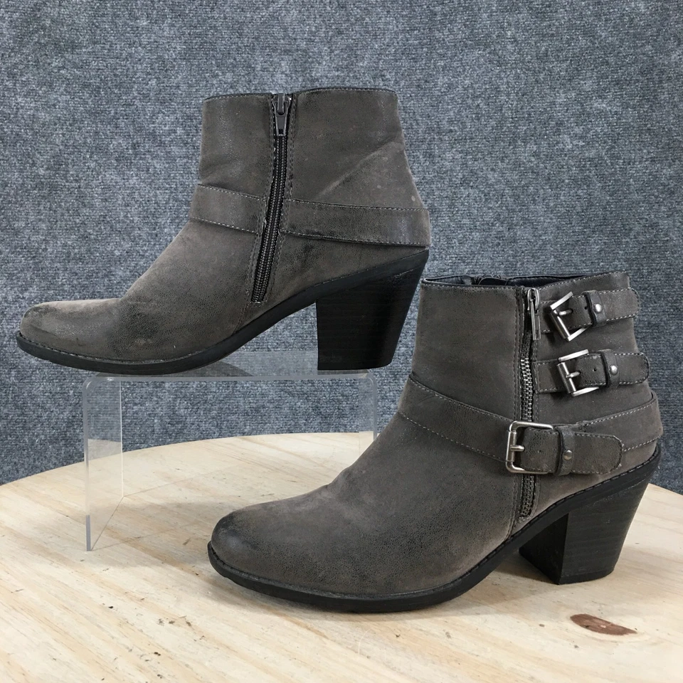 Madeline Niña Botas Mujer 10 M Saint 5 Botines Tacones 521033 Gris Cremallera Foto 4 de 4