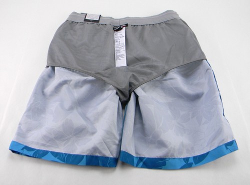 Kirkland Men's Comfort Waistband Swim Shorts Size M Hibiscus Stripe/Ombre/Blue - Picture 4 of 4