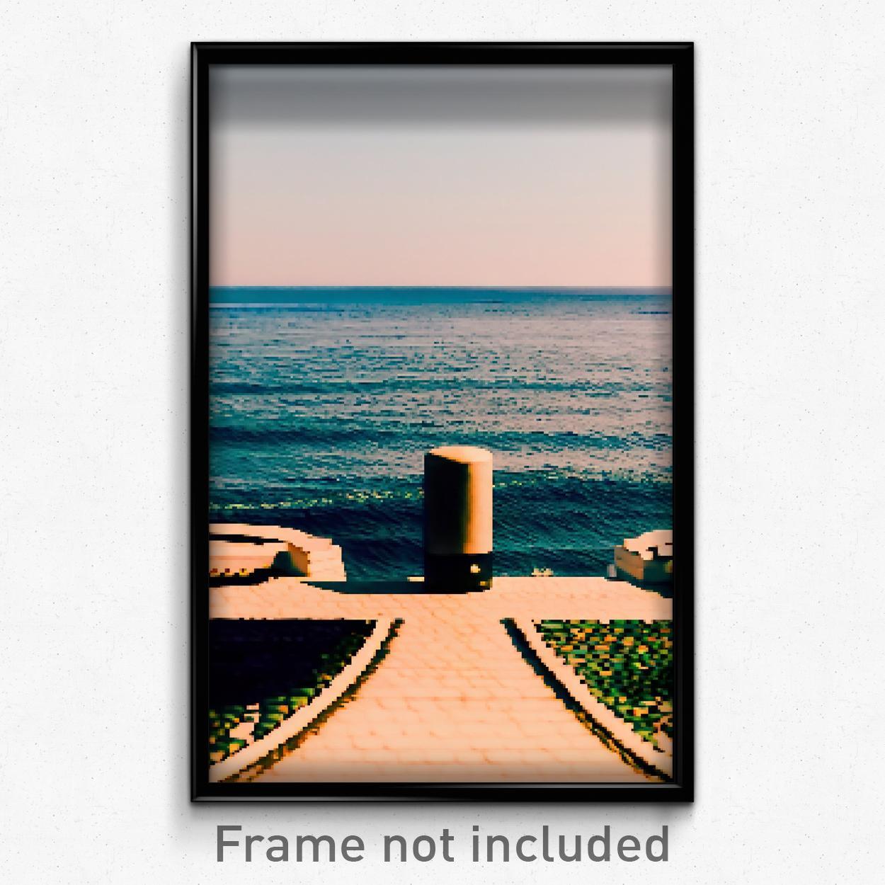 Pixel Art Poster - Well Made Sea (8 Bit Psychedelic Trippy Video Game Print)