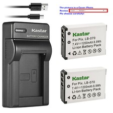 Kastar Battery Slim USB Charger for Kodak LB-070  Kodak Pixpro AZ652 Astro Zoom