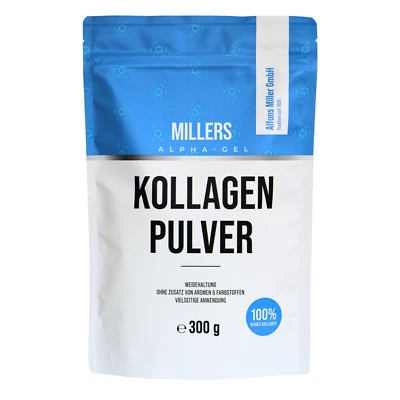 MARKENLOS 100% reines Kollagen Pulver I Hydrolysat I Bioaktiv I Collagen Peptide I 300 g