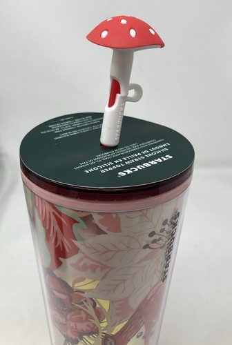 Starbucks 2022 Enchanted Forest Mushroom Straw Topper Cup Tumbler NEW 24oz Venti - Picture 9 of 10
