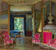 Oil painting Interior-with-a-Bust-Stanislav-Zhukovsky-Oil-Painting landscape art