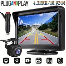 US Backup Camera Rear View Parking System Night Vision + 4.3 inch TFT LCD