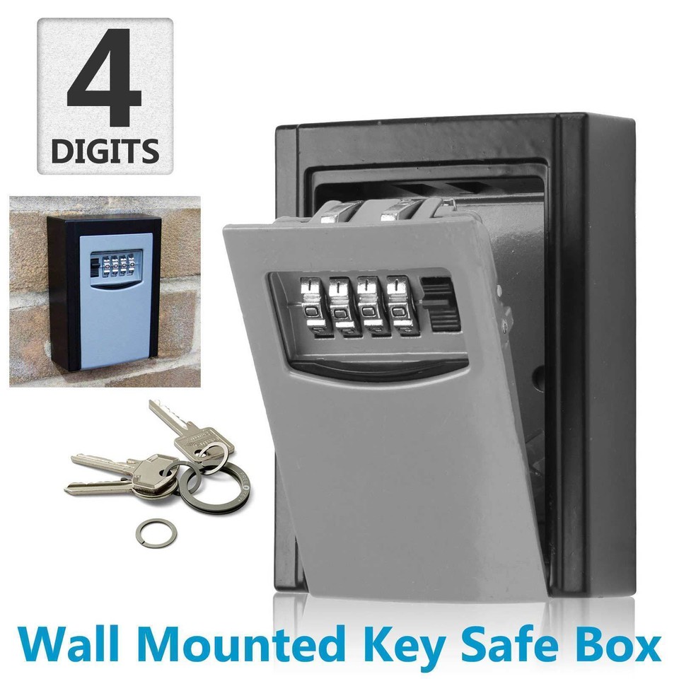 Combination Lock Key Safe Storage Box Padlock Security Home Outdoor | eBay
