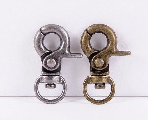 5x Brass Swivel Trigger Clip Lobster Clasp Snap Hook Bag Key Ring Wallet Chain - Picture 10 of 10