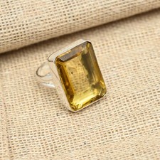 Citrine Gemstone Handmade 925 Sterling Silver Ring Jewelry