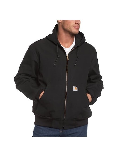 NWoT Carhartt Men Thermal Lined Duck Active Jacket J131 Black Size