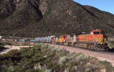 BNSF Railroad Train Locomotive 4904 CAJON CA Original 1999 Photo Slide ...