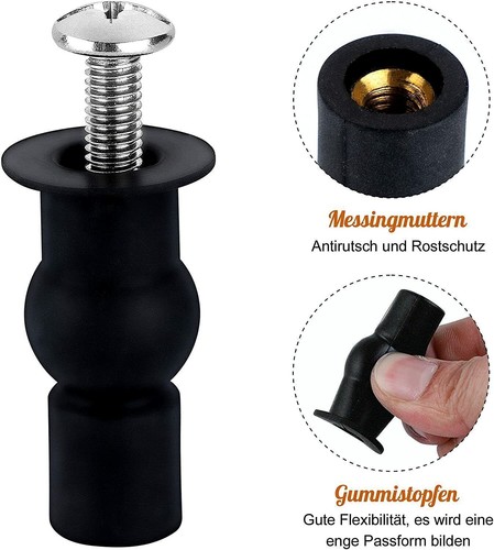 2Tlg WC Sitz Befestigung Universal Befestigungsset Schrauben Toilettendeckel Neu - Bild 4 von 8