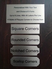 2x4 Custom Engraved Sublimation Brass Color Plate Plaque Name Tag Trophy Flag