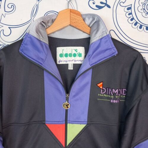 DIADORA DIAMOND VINTAGE 90S TRACKSUIT JACKET GIACCA GINNICA JOGGING GYM GABBER - Bild 2 von 19