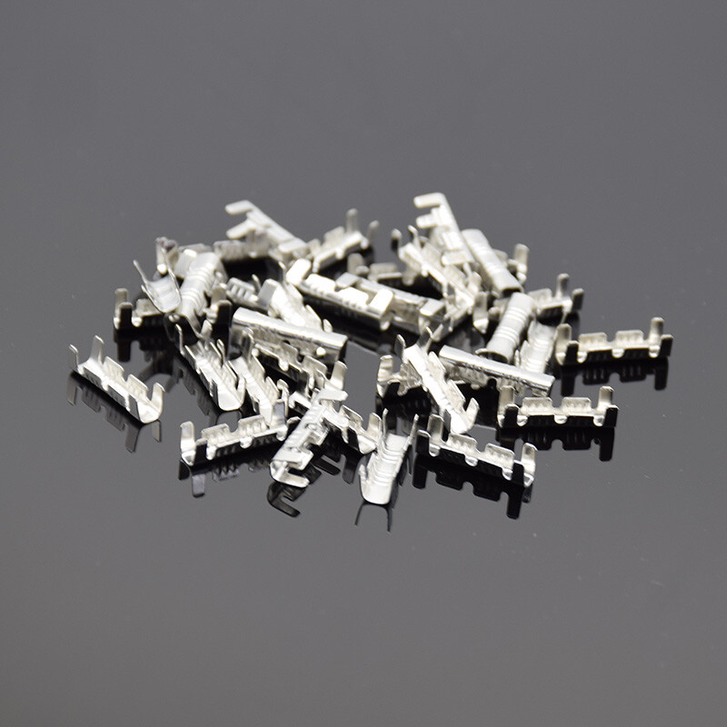 100pcs 0.5mm²-35mm² / 22-2 AWG Non-Insulated Wire Connector Sleeves Cable Terminals Copper Bare Tinned Crimp Terminals - Foto 4