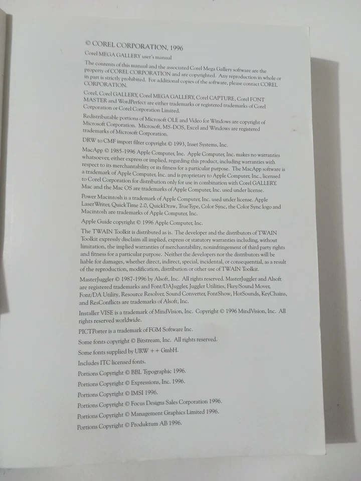 Corel Mega Gallery Corel Corporation 1996 -Paperback- Book Only - Image 2 of 4