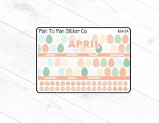 1004-5A April 7X9 Monthly View Kit Planner Stickers.