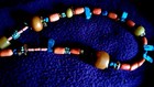 Collier ethnique ambre, lapiz lazzuli, turquoises