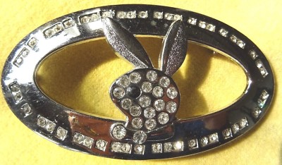 SUPER Buckle BUNNY mit vielen hellen Glasperlen oval silbern glänzendes Metall 