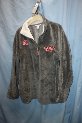 Pressbox by Royce Apparel fleese pullover Nebraska cornhusker size XL 1/4 zip