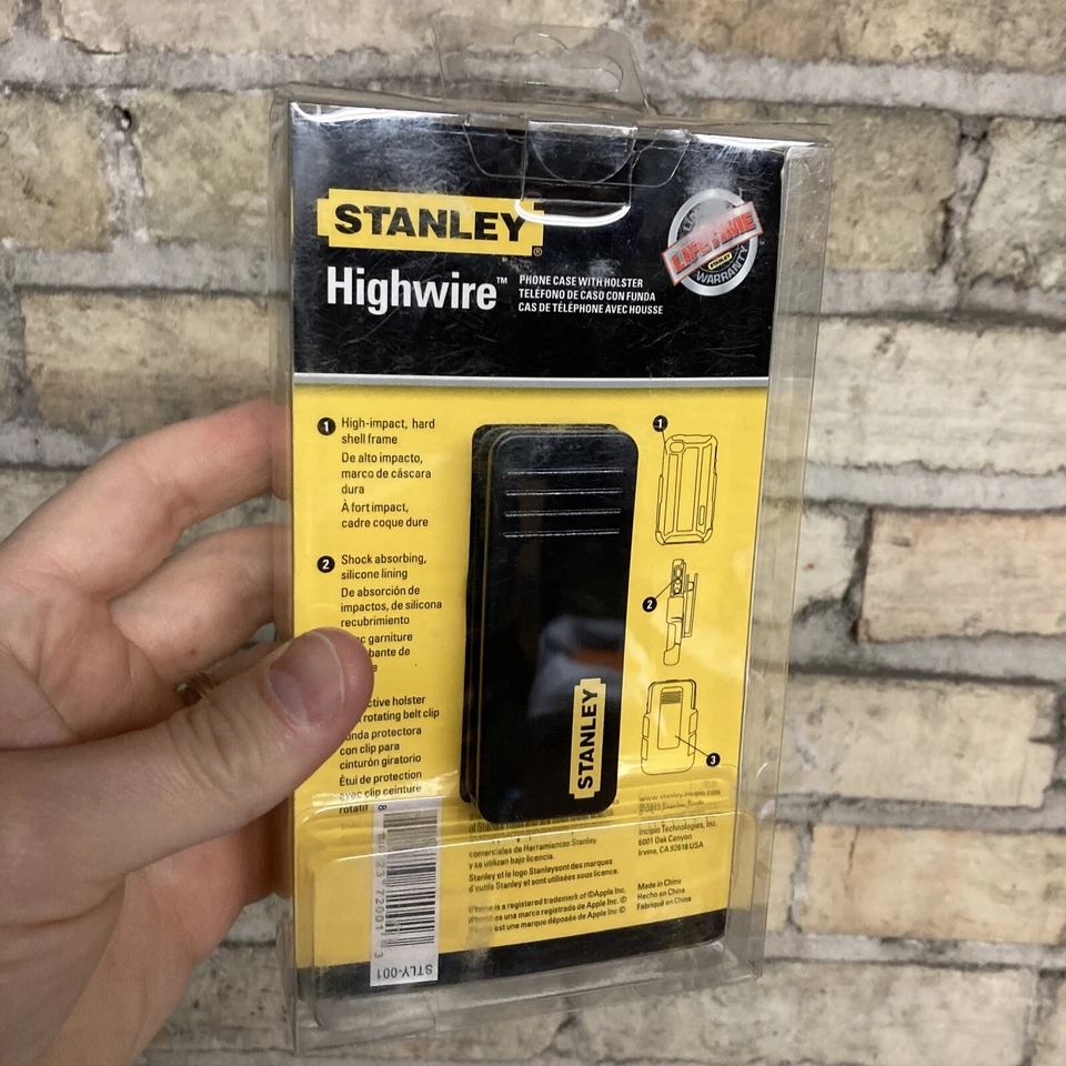 Funda de teléfono Stanley Highwire con funda iPhone 4/4S resistente inteligente negra/amarilla nueva en paquete Foto 2 de 4