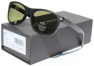 SERENGETI Anteo POLARIZED Sunglasses Matte Black/555nm Green Gray 8667 Italy
