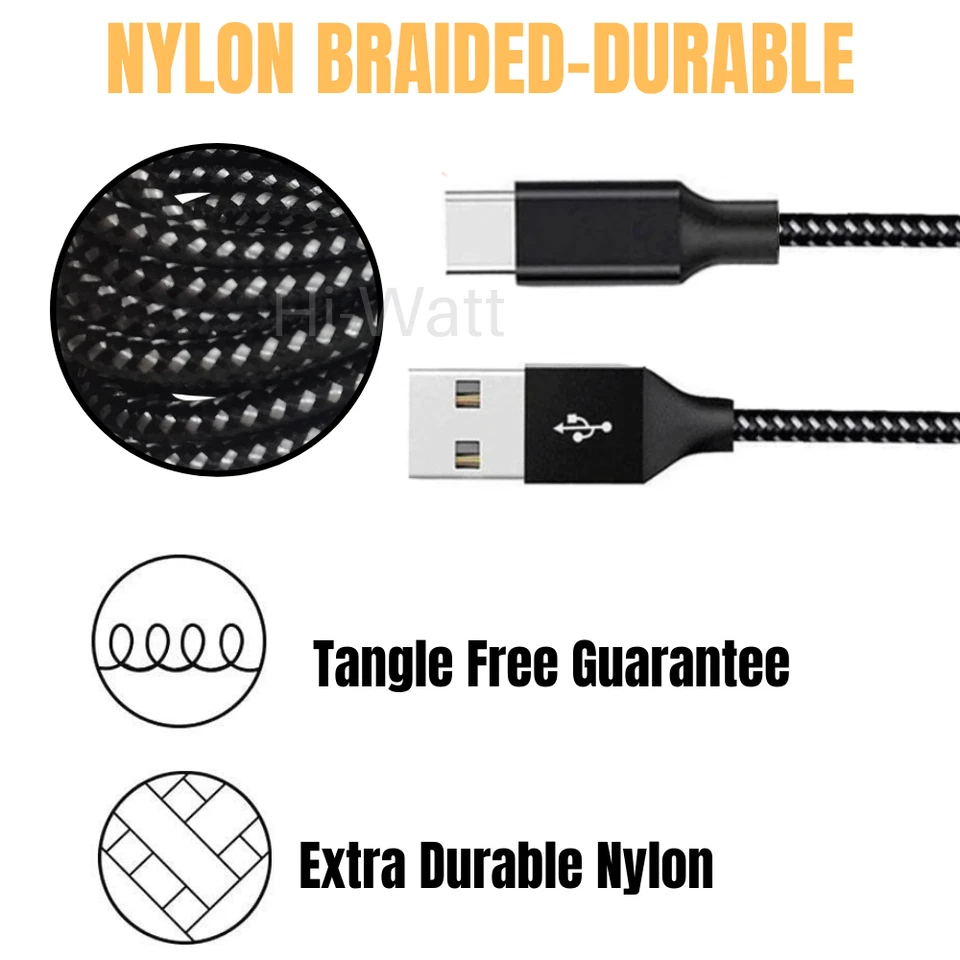 10FT USB C Type C Fast Charger Cable For Samsung Android iPhone 15 Charging Cord - Image 3 of 4