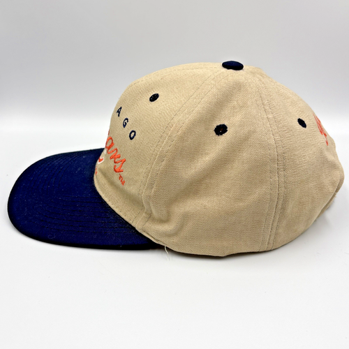 Vintage Chicago Bears Hat Cap Strap Back Blue Tan Drew Pearson NFL Football - Picture 4 of 7
