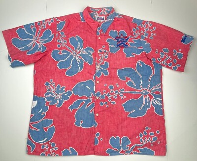 RARE Reyn Spooner Pro Bowl 2002 XL Made in Hawaii Red Football 
