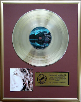 Celine Dion - All The Way original CD/Cover + 12'' gerahmt goldene Schallplatte