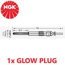 NGK 6897 Metal 11V 5A 0.9 Ohm Diesel Engine Heater Glow Plug Y-507J
