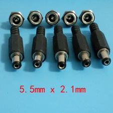 5 pairs 2.1x5.5mm Male Female Pair DC Power Plug Socket Jack Connector set pcb