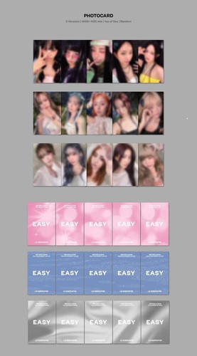LE SSERAFIM 3rd Mini Album EASY CD+Booklet+Lyric+2p Card+F.Poster+Sticker+Gift - Imagen 5 de 17