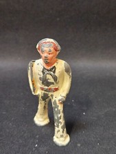 Vintage Barclay Manoil Lead Military "Marching" Sailor in White Uniform Rifle