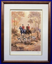 Mark King Silk Screen Serigraph Hunt Series Setting Out USA Signed Print