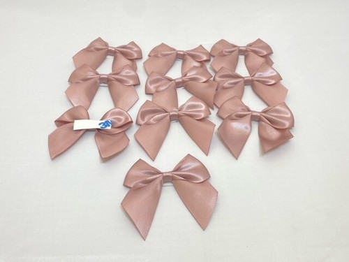 10 x 6cm wide Satin Self Adhesive Bows Single sided 25mm Ribbon Pack Bow UK - Picture 70 of 80