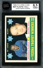 1969-70 OPC O PEE CHEE #207 Jacques Plante/Glenn Hall Vezina Win KSA 8.5 NM-MT+